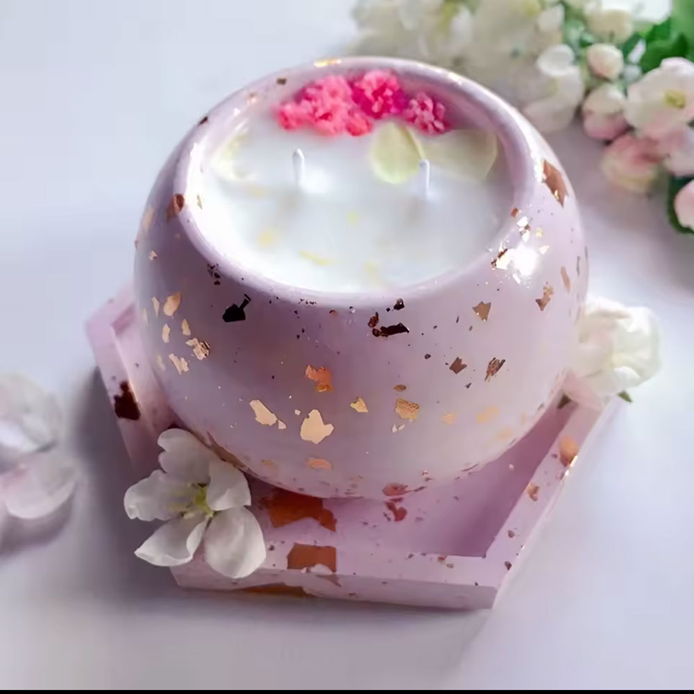 Silicone Mold Round Candle Hol - Succulent Set review and price