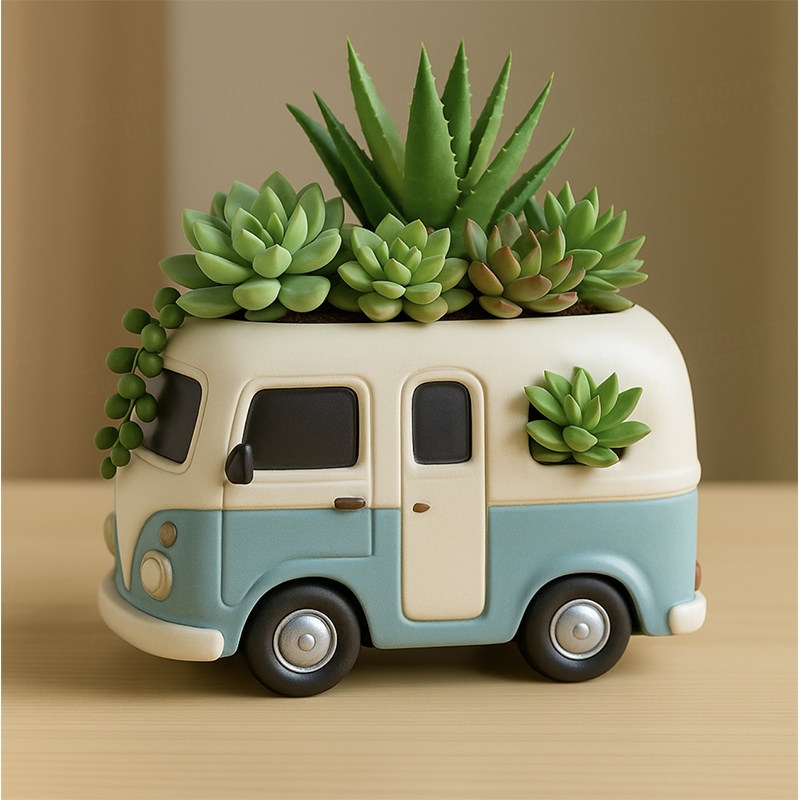 3D Vintage Bus Car Succulent P - Succulent Set review and price