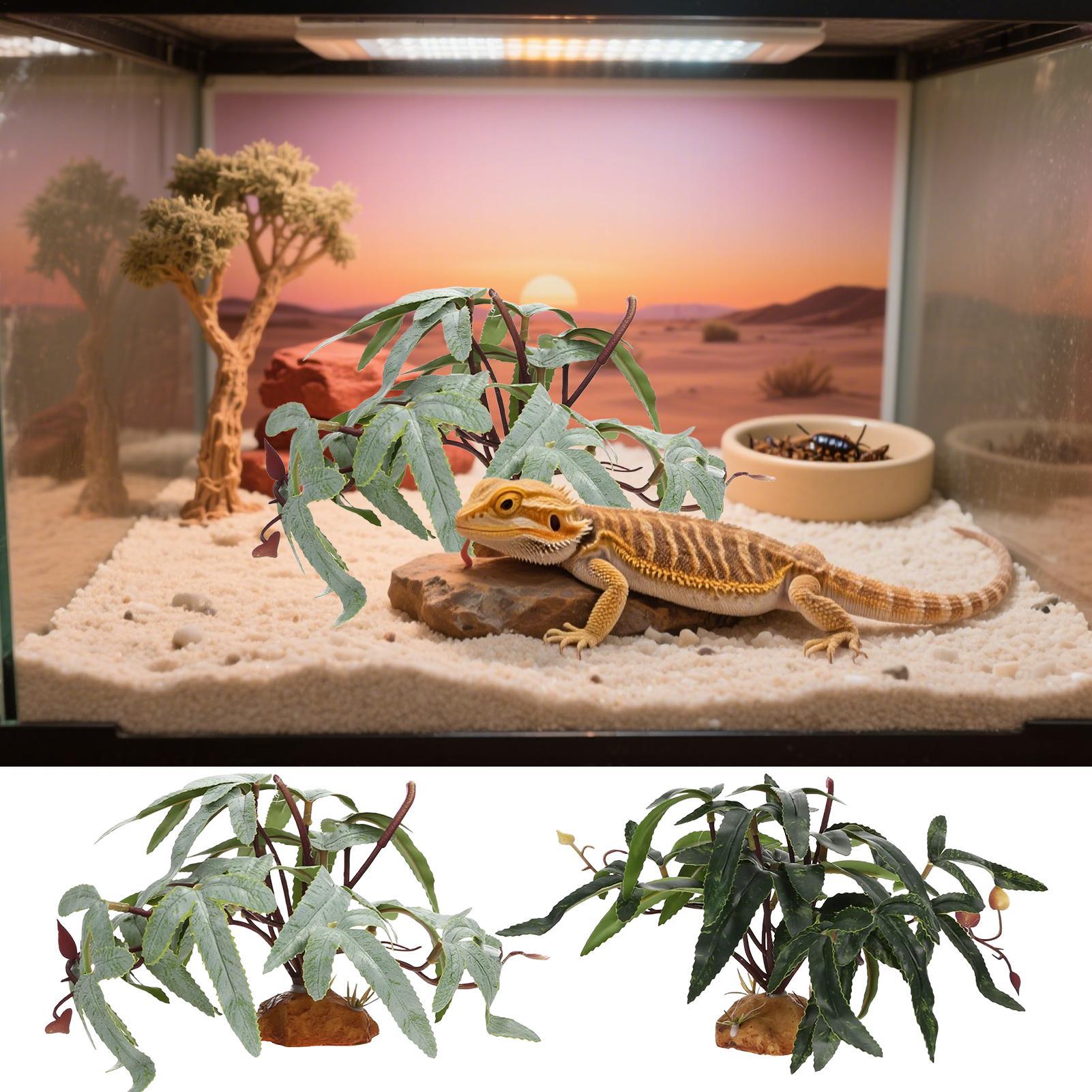 Fake Reptile Plants Snake Tank - Snake Plant review and price