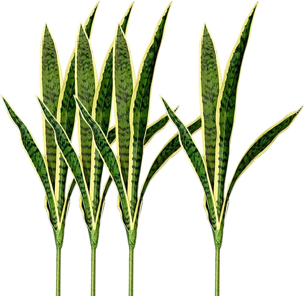 4 PCS Fake Artificial Snake Fa - Snake Plant review and price