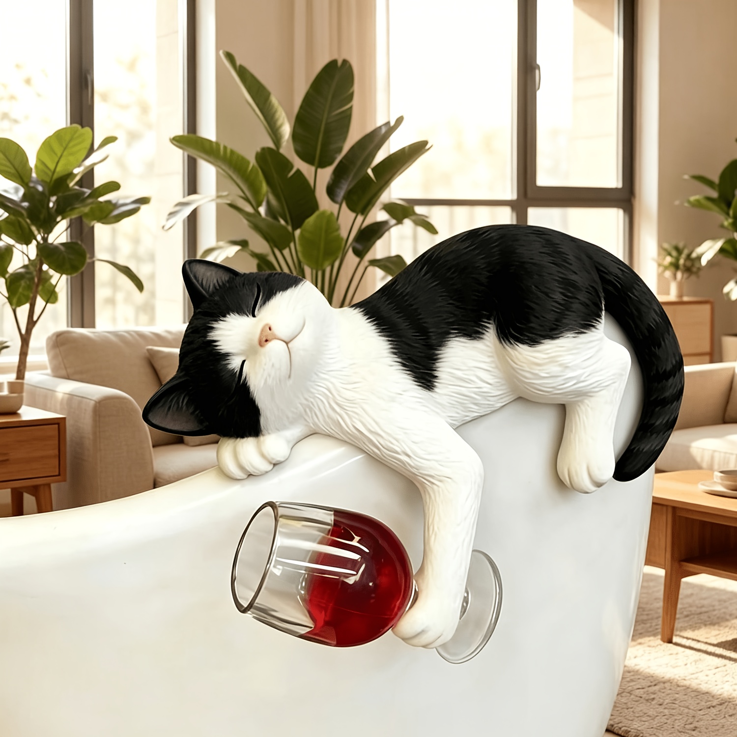 Funny Drunk Tired Tuxedo Cat F - Terracotta Pot review and price