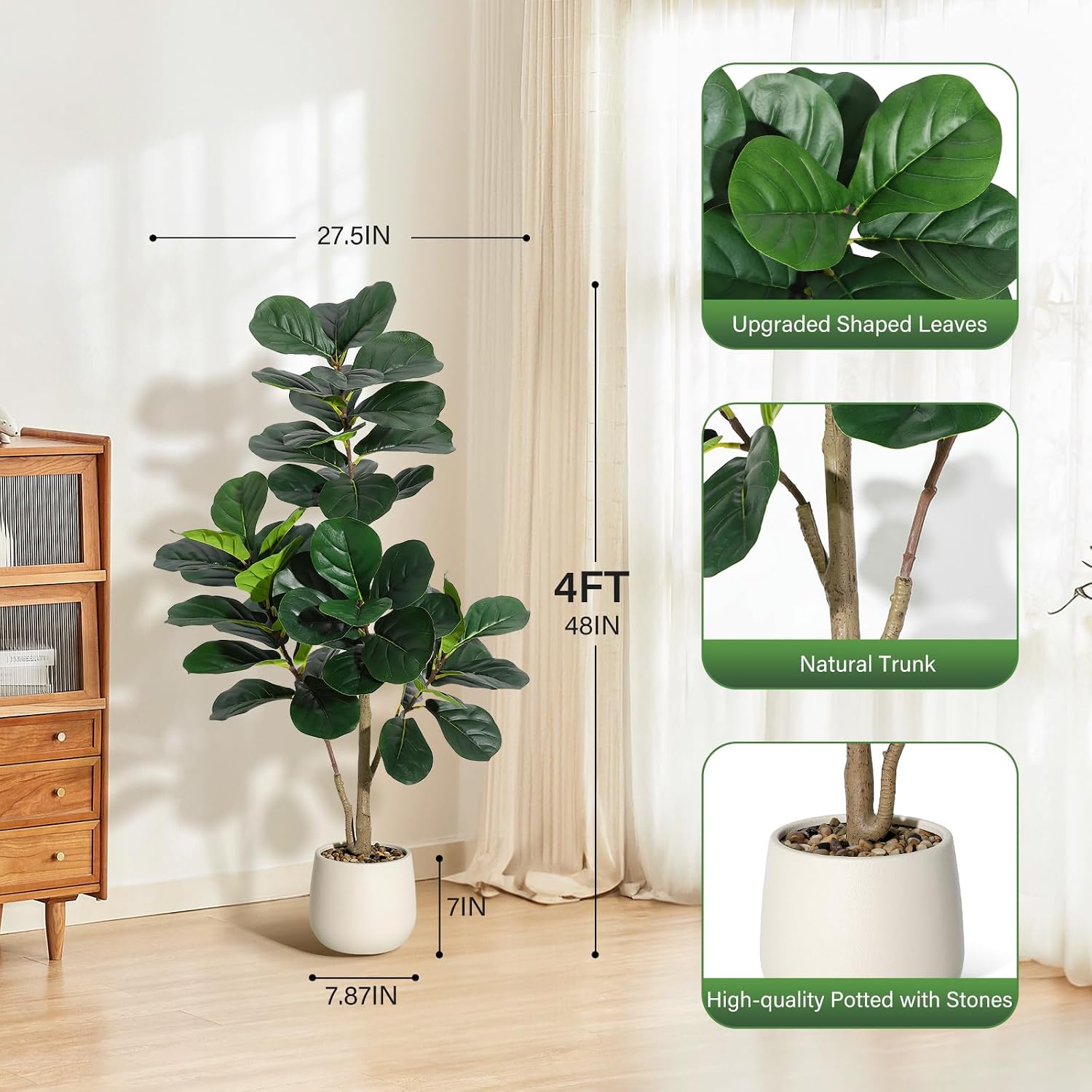 4 ft Fiddle Leaf Fig Tree Arti - Fiddle Leaf Fig review and price