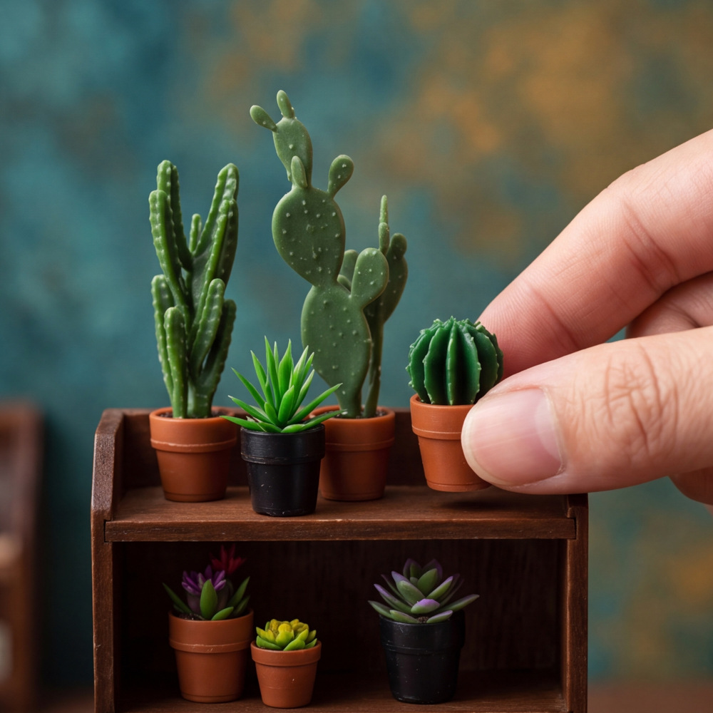 8Pcs Miniature Plastic Potted  - Succulent Set review and price